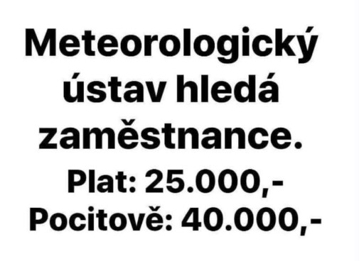 Jeden meteorologicky na dnes...
